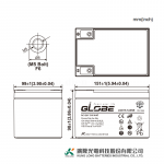 Ắc Quy Kín Bán GEL (AGM GEL/ SEMI GEL) GLOBE 12V-15AH (10HR), LGD15-12ANE, F6-M5