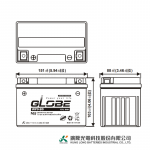 Ắc Quy Khởi Động Xe Mô Tô GLOBE 12V-9AH (10HR), WP9-BS