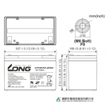 Ắc Quy Kín Khí (VRLA AGM) LONG 12V-100AH (10HR), KPH100-12AN, F8-M6