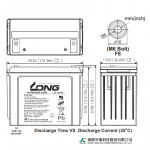 Ắc Quy Kín Khí (VRLA AGM) LONG 12V-215WPC-1.67VPC-15Min, WXL12205WN, F8-M6