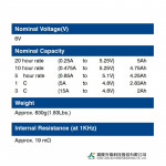 Ắc Quy Kín Khí (VRLA AGM) LONG 6V-5Ah (20HR), WP5-6, F1