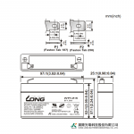 Ắc Quy Kín khí (VRLA AGM) LONG 6V-1.2Ah (20HR), WP1.2-6, F1