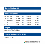 Ắc Quy Kín Khí (VRLA AGM) LONG 12V-12Ah (20HR), WP12-12A, F2