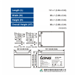 Ắc Quy Kín Khí (VRLA AGM) LONG 12V-12Ah (20HR), WP12-12A, F2