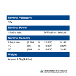 Ắc Quy Kín Khí (VRLA AGM) LONG 12V-24W-1.6VPC-15Min, WP1224W, F2