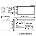 Ắc Quy Kín Khí (VRLA AGM) LONG 12V-34WPC-1.6VPC-15Min, WP1234W, F2