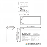 Ắc Quy Kín Khí (VRLA AGM) LONG 12V-36W-1.6VPC-15Min, WP1236W, F2