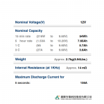 Ắc Quy Kín Khí (VRLA AGM) LONG 12V-36W-1.6VPC-15Min, WP1236W, F2