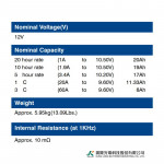 Ắc Quy Kín Khí (VRLA AGM) GLOBE 12V-20AH (20HR), WP20-12NE, F6-M5