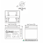 Ắc Quy Kín Khí (VRLA AGM) LONG 12V-50AH (20HR), WP50-12NE, F8-M6