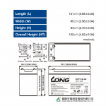 Ắc Quy Kín Khí (VRLA AGM) LONG 12V-7.2Ah (20HR), WP7.2-12, F2