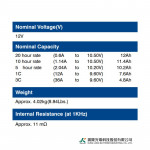 Ắc Quy Kín Khí (VRLA AGM) LONG 12V-12Ah (20HR), WPL12-12, F2