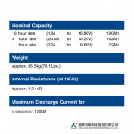 Ắc Quy Kín Khí (VRLA AGM) LONG 12V-120Ah (10HR), WPL120-12RN, F18-M8