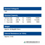 Ắc Quy Kín Khí (VRLA AGM) LONG 12V-130AH (10HR), WPL130-12N, F18-M8