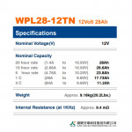 Ắc Quy Kín Khí (VRLA AGM) LONG 12V-28AH (20HR), WPL28-12TN, F6-M5