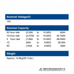 Ắc Quy Kín Khí (VRLA AGM) LONG 12V-45AH (20HR), WPL45-12N, F8-M6