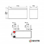 Ắc Quy SAITE BT-12M7.0AT 12V 7AH