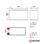 Ắc Quy SAITE BT-12M9.0AC 12V-9AH