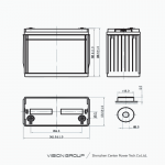 Ắc Quy Vision 6FM134-X 12V 134Ah