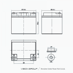 Ắc Quy Vision 6FM45-X 12V 45Ah